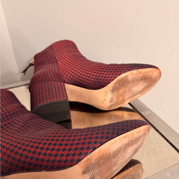 J.CREW rachel Sadie Ankle Boots Silk Tie Print  Size 11 - Picture 6 of 7